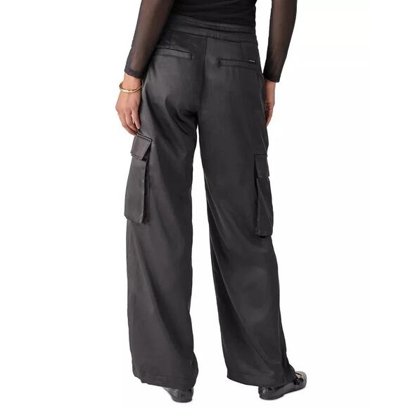 Sanctuary Eve Drawstring High Waisted Satin Cargo Pants Women's Size 26 NWT - Picture 5 of 11